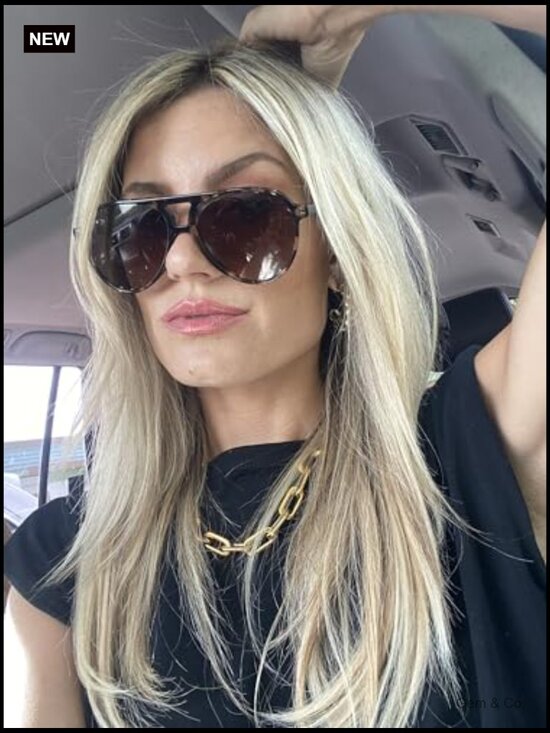 Polarized Aviator Sunglasses for Women, UV400 Protection, Lightweight Acetate main image 4